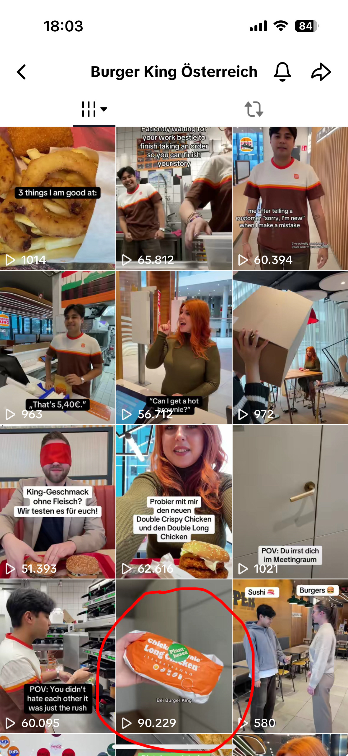 Burger King reel performance