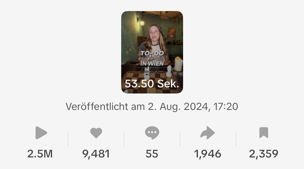 Escape room reel with 2.5M views